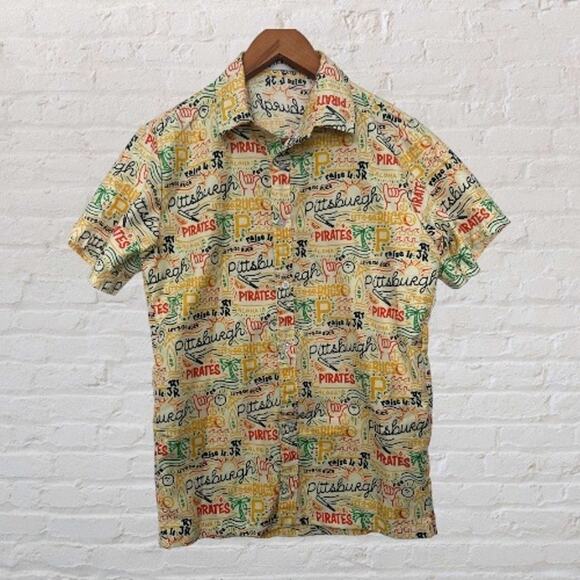 2025 Pittsburgh Pirates Hawaiian Shirt Short Sleeve Adult Small Giveaway 8/9/25 - Picture 1 of 8